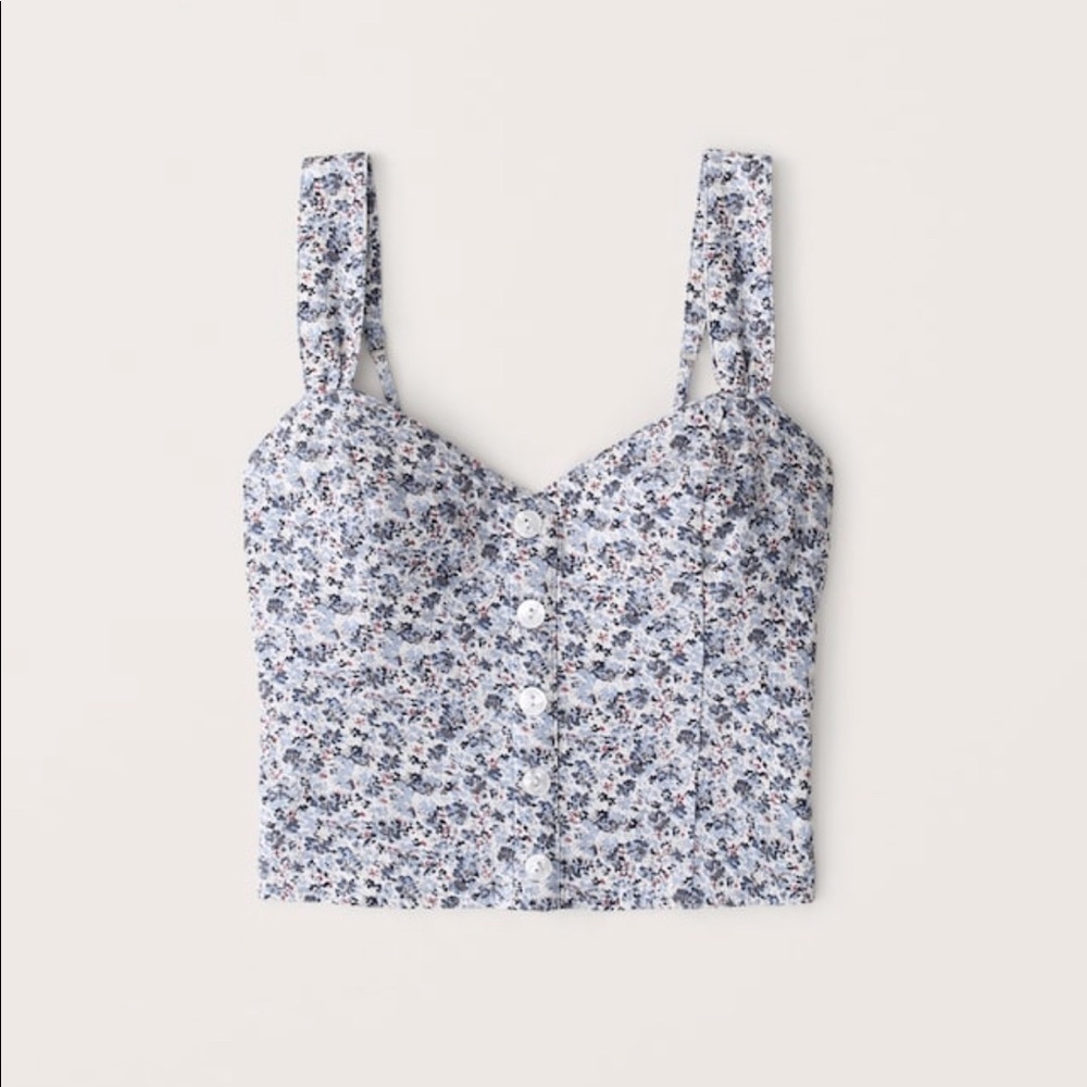 Abercrombie Pleated Wide Strap Button-Through Cami